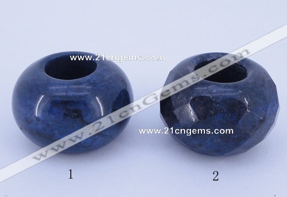 CLO17 19*30mm rondelle loose blue dumortierite gemstone beads wholesale