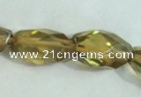 CLQ06 15.5 inches faceted rice natural lemon quartz beads