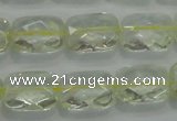 CLQ101 15 inches 13*18mm faceted rectangle natural lemon quartz beads