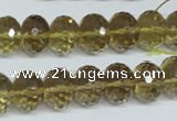 CLQ15 15.5 inches 8*12mm faceted rondelle natural lemon quartz beads