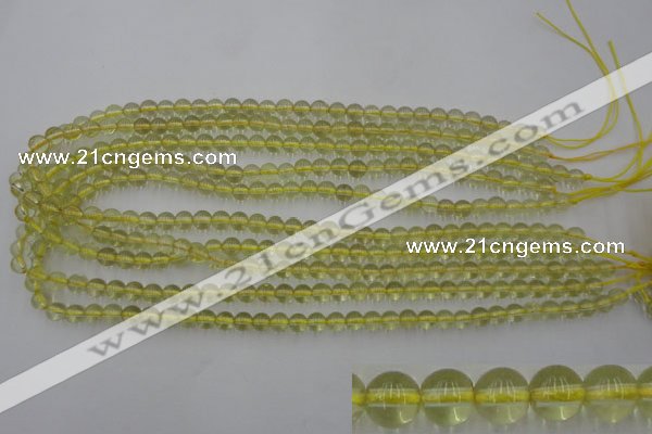 CLQ151 15.5 inches 6mm round natural lemon quartz beads wholesale