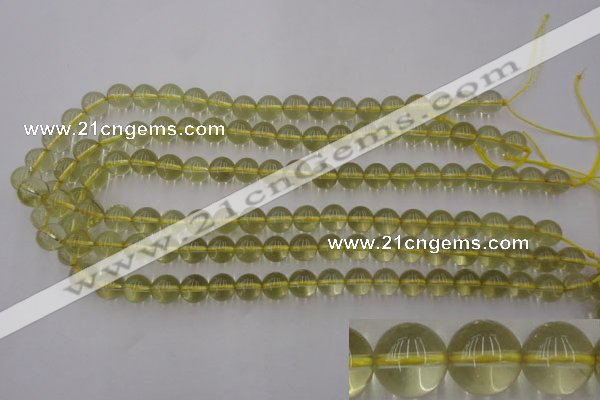 CLQ153 15.5 inches 10mm round natural lemon quartz beads wholesale