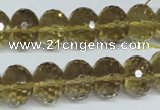 CLQ16 15.5 inches 10*14mm faceted rondelle natural lemon quartz beads