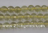 CLQ162 15.5 inches 8mm faceted round natural lemon quartz beads