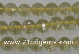 CLQ163 15.5 inches 10mm faceted round natural lemon quartz beads