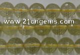 CLQ164 15.5 inches 12mm faceted round natural lemon quartz beads