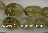 CLQ170 15.5 inches 12*16mm – 14*22mm nuggets natural lemon quartz beads