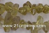 CLQ171 6*8mm – 10*16mm faceted nuggets natural lemon quartz beads