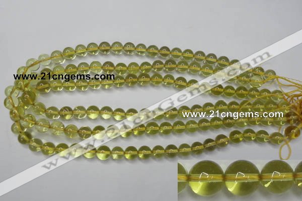 CLQ202 15.5 inches 8mm round natural lemon quartz beads wholesale