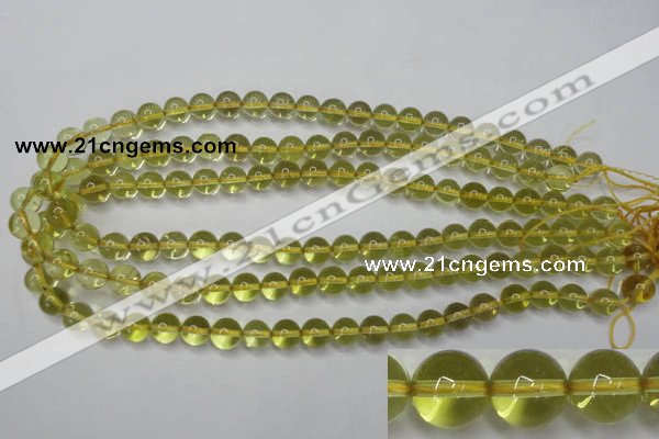 CLQ204 15.5 inches 12mm round natural lemon quartz beads wholesale