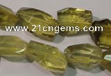 CLQ256 15.5 inches 15*18mm faceted nuggets natural lemon quartz beads