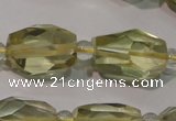 CLQ258 15.5 inches 10*14mm – 12*16mm faceted nuggets lemon quartz beads