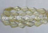 CLQ265 15.5 inches 20*25mm - 30*35mm faceted freeform lemon quartz beads