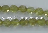 CLQ302 15.5 inches 8mm faceted nuggets lemon quartz beads