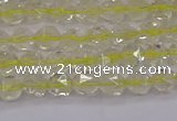 CLQ311 15.5 inches 6mm faceted nuggets lemon quartz beads