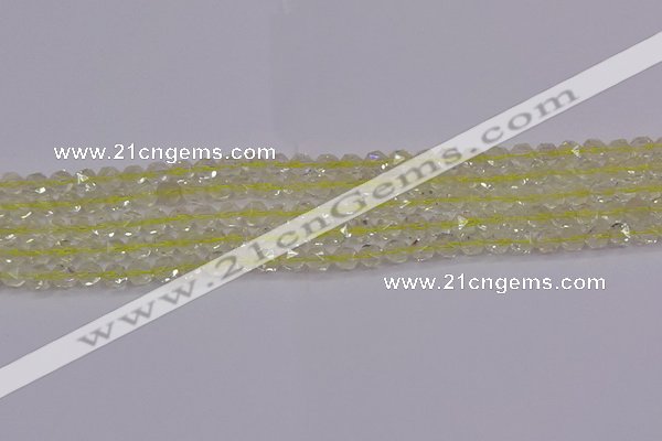 CLQ311 15.5 inches 6mm faceted nuggets lemon quartz beads