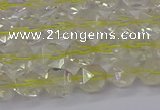 CLQ312 15.5 inches 8mm faceted nuggets lemon quartz beads