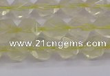 CLQ313 15.5 inches 10mm faceted nuggets lemon quartz beads