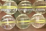 CLQ322 15.5 inches 8mm faceted round natural lemon quartz beads