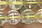 CLQ323 15.5 inches 10mm faceted round natural lemon quartz beads