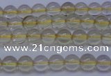 CLQ350 15 inches 4mm round natural lemon quartz beads wholesale