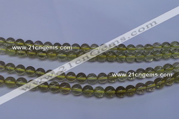 CLQ351 15 inches 6mm round natural lemon quartz beads wholesale