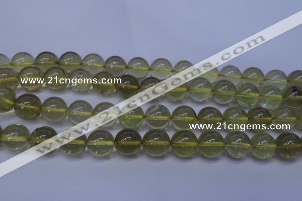 CLQ354 15 inches 12mm round natural lemon quartz beads wholesale