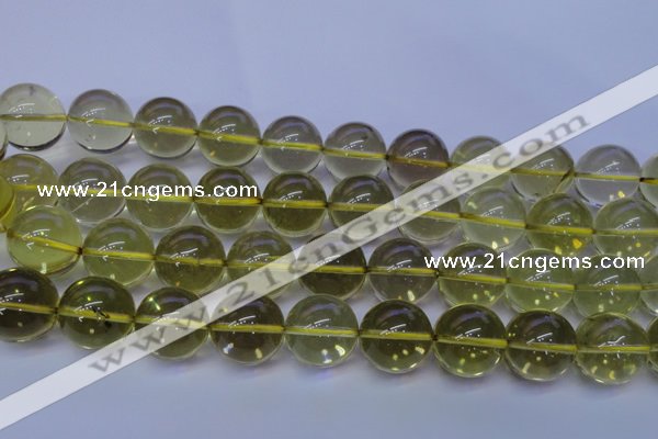 CLQ356 15 inches 16mm round natural lemon quartz beads wholesale