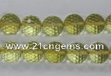 CLQ56 15.5 inches 8mm faceted round natural lemon quartz beads