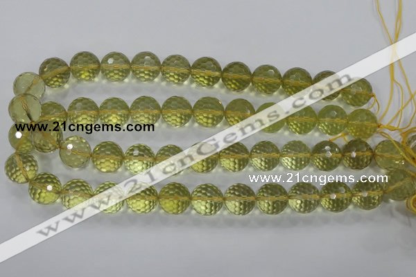 CLQ56 15.5 inches 8mm faceted round natural lemon quartz beads