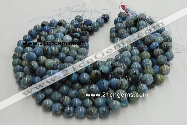 CLR05 16 inches 14mm round larimar gemstone beads wholesale