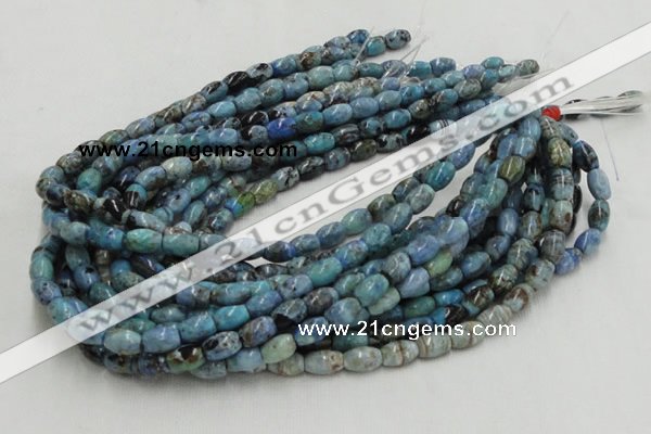 CLR07 16 inches 8*12mm rice larimar gemstone beads wholesale