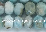 CLR104 15.5 inches 5*9mm faceted rondelle larimar gemstone beads