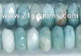 CLR112 15.5 inches 4*7mm faceted rondelle natural larimar beads