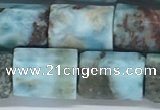 CLR123 15.5 inches 8*12mm faceted tube larimar gemstone beads