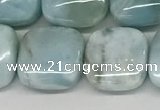 CLR131 15.5 inches 10*10mm square natural larimar gemstone beads