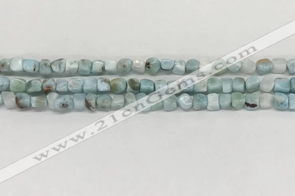 CLR133 15.5 inches 4*6mm - 5*8mm chips natural larimar gemstone beads