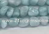 CLR134 15.5 inches 3*4mm - 4*6mm chips natural larimar gemstone beads