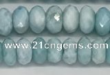 CLR139 15.5 inches 4*6mm faceted rondelle natural larimar beads