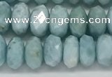 CLR140 15.5 inches 4*8mm faceted rondelle natural larimar beads