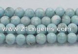 CLR15 15.5 inches 6mm round grade A natural larimar gemstone beads