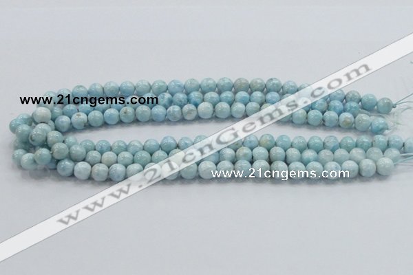 CLR16 15.5 inches 8mm round grade A natural larimar gemstone beads