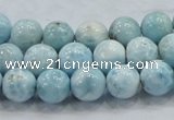 CLR17 15.5 inches 10mm round grade A natural larimar gemstone beads