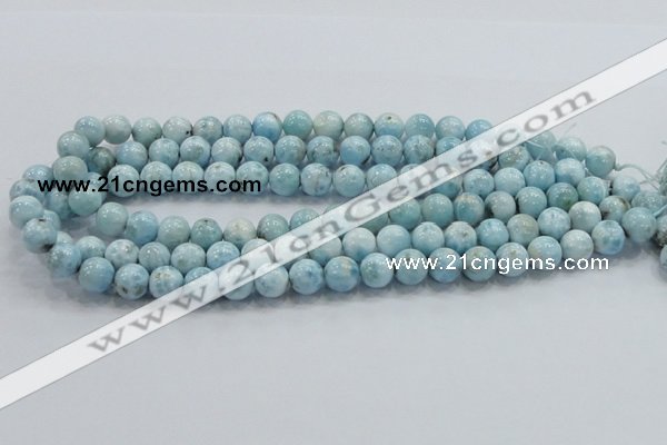 CLR17 15.5 inches 10mm round grade A natural larimar gemstone beads