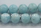 CLR18 15.5 inches 12mm round grade A natural larimar gemstone beads