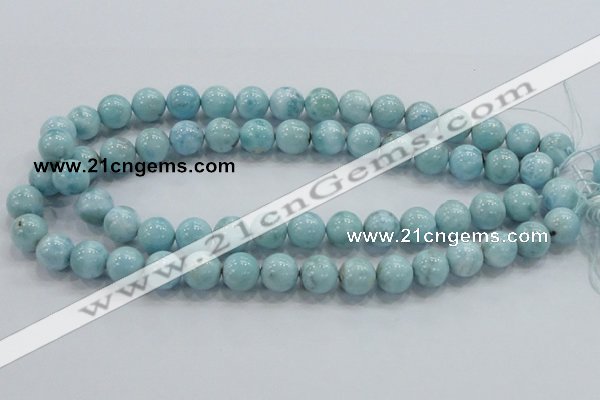 CLR18 15.5 inches 12mm round grade A natural larimar gemstone beads