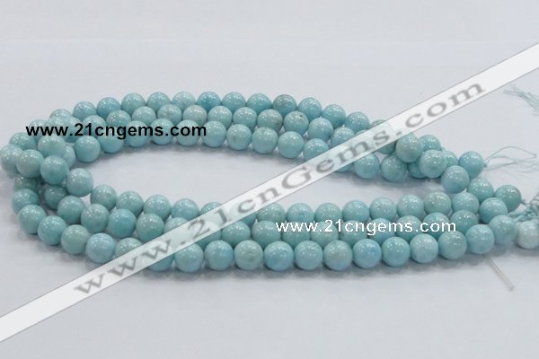 CLR19 15.5 inches 10mm round grade AA natural larimar gemstone beads