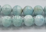CLR20 15.5 inches 12mm round grade AA natural larimar gemstone beads