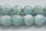 CLR20 15.5 inches 12mm round grade AA natural larimar gemstone beads