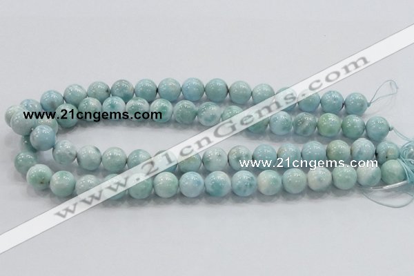 CLR20 15.5 inches 12mm round grade AA natural larimar gemstone beads